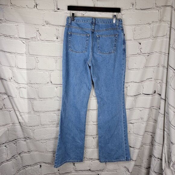 Jeanology Jeans Denim Cotton Womens 8 Tall Blue Straight VTG High Rise‎ - Picture 4 of 5